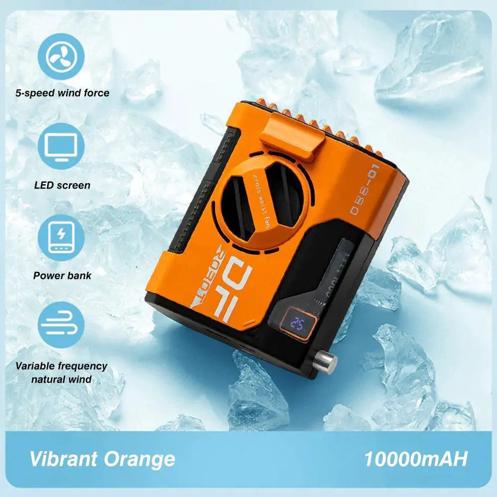 10000mAh Hanging Neck/Waist Fan USB Rechargeable Mini Fan - OurLum.com