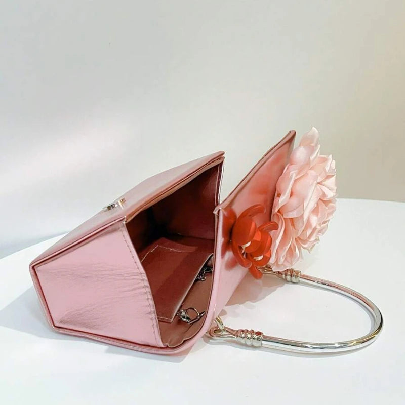 Flower Handle Square Bag Shoulder