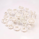 33pcs Plunger Plastic Fondant Cutter Diy Cookie Biscuit Mold