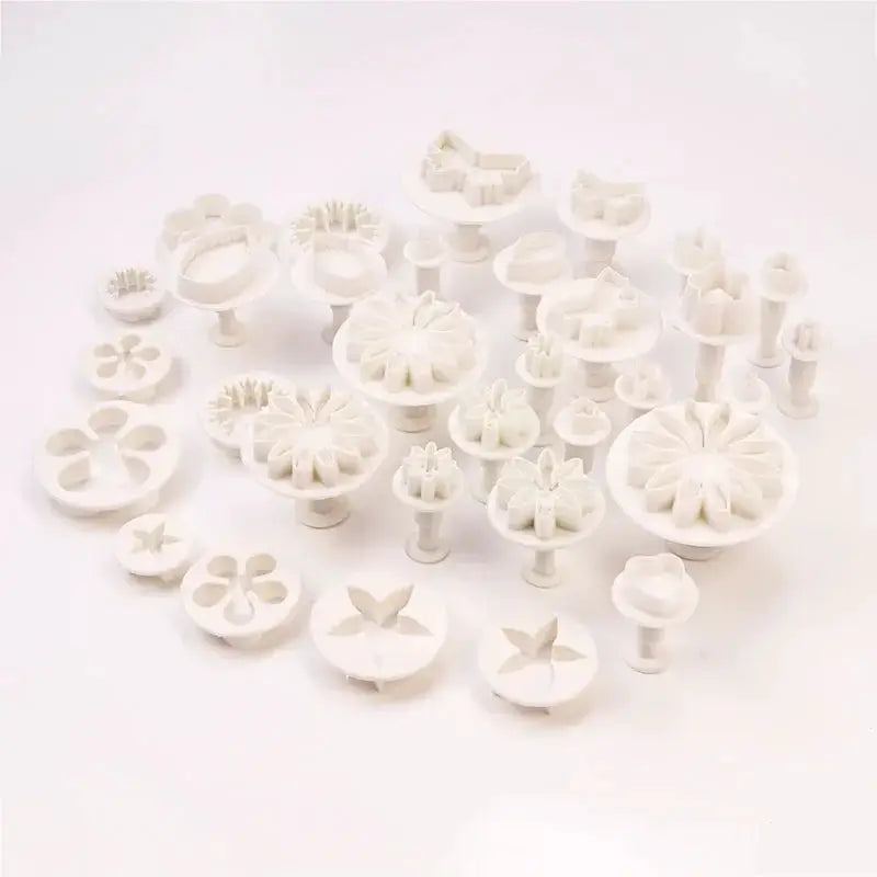 33Pcs Plunger Fondant Cutter Set For Cookies Biscuits Mold