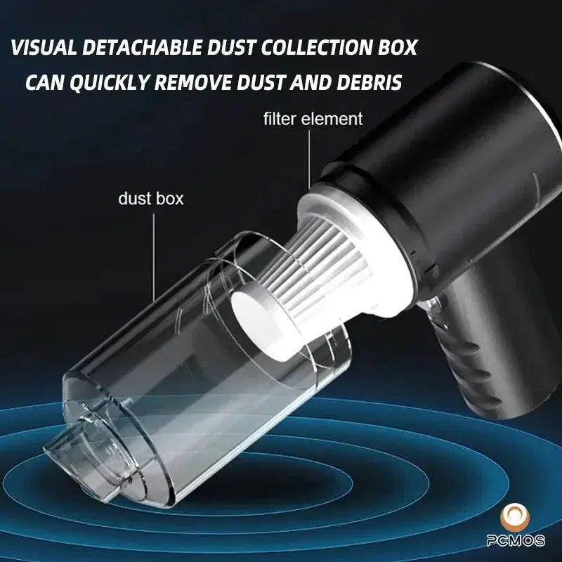 PCMOS 1PC Wireless Vacuum Cleaner For Home And Car Black - OurLum.com