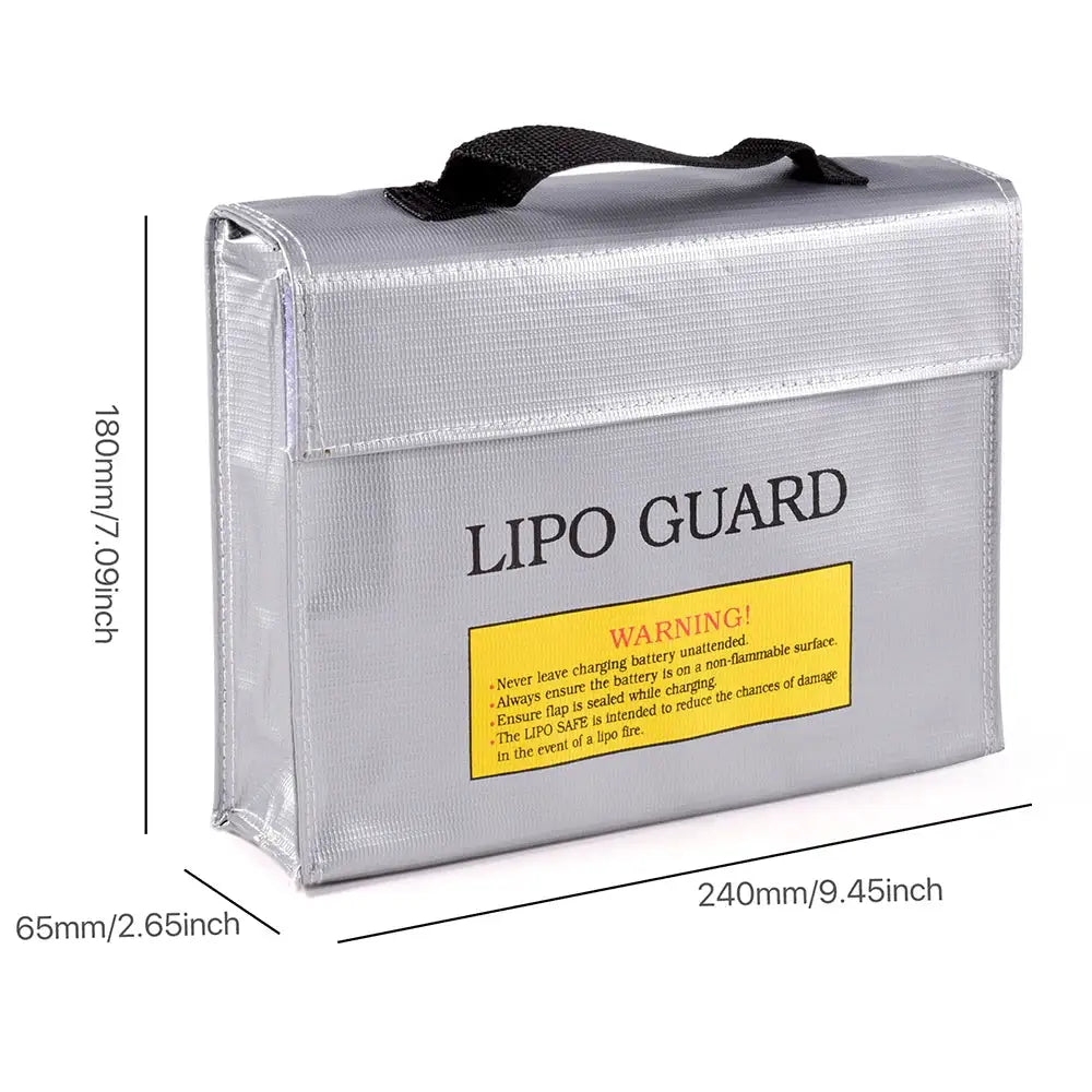 Lipo Guard Safety Bag Fireproof Explosion-Proof Portable Lipo Safety Bag for RC FPV Racing Drone Car Battery Safe