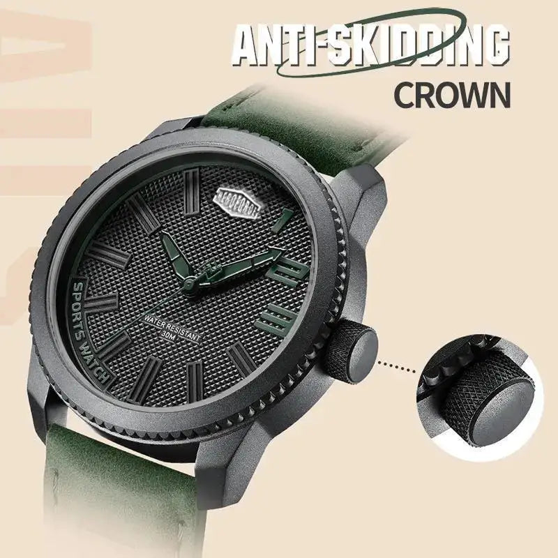 Heroforce Matte Black Leather Watch — product image 5
