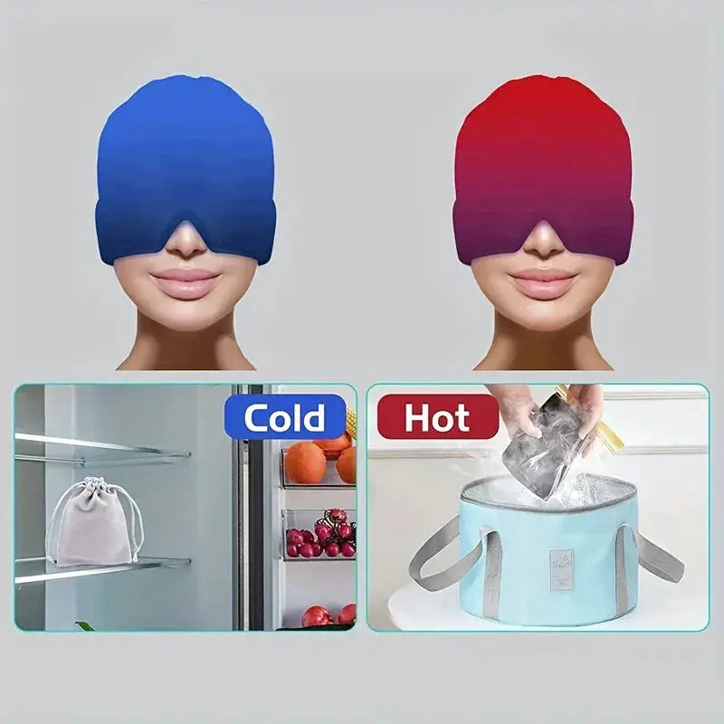 Migraine Relief Hat Gel Ice Cap Hot Cold Therapy Pack