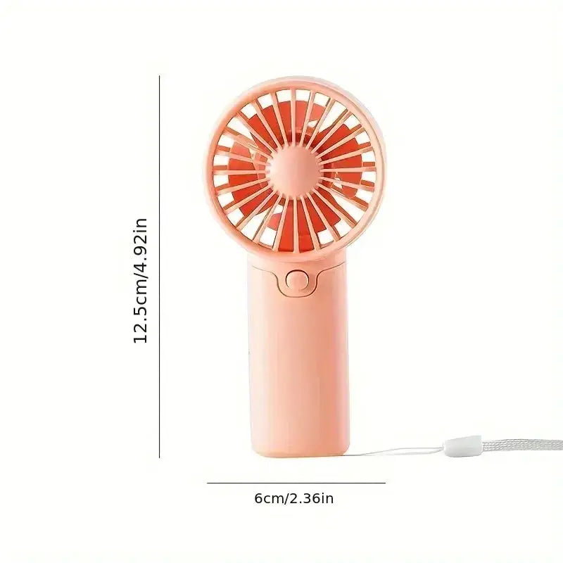 2026 Cute Mini Fan Portable Handheld Fan Lightweight Handy Fan Pocket Size Low Noise Small Electric Fan Student Gift Outdoor Fan