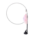 Interactive Feather Cat Wand Toy with Suction Cup Base