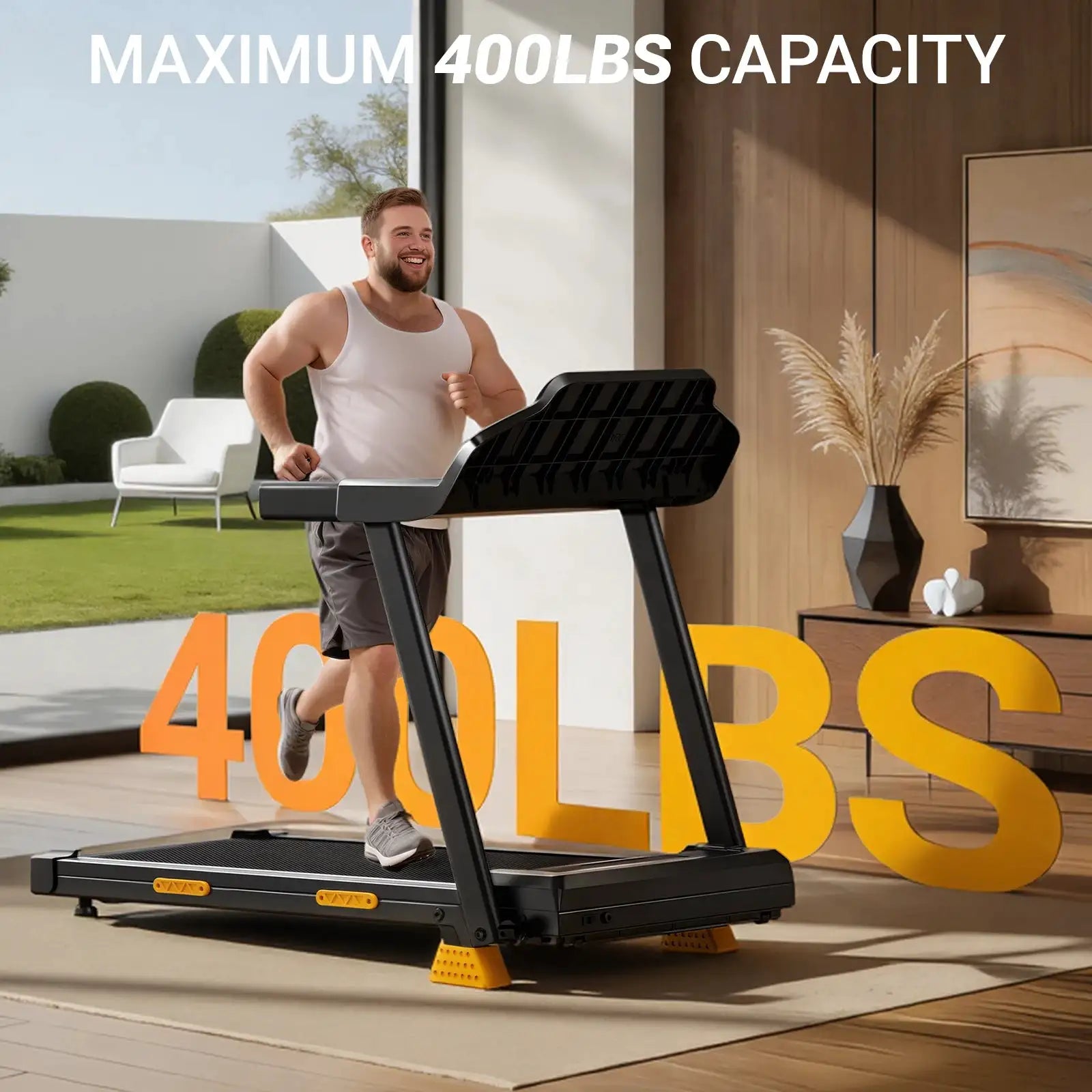 ROBORE SF20 Incline Treadmill for Home with 16% Manual Incline, 3.0HP Quiet Brushless Motor, 7-Layer Shock Absorption, 400LBS Capacity, LED Display, Foldable Walking Pad for Running & Walking