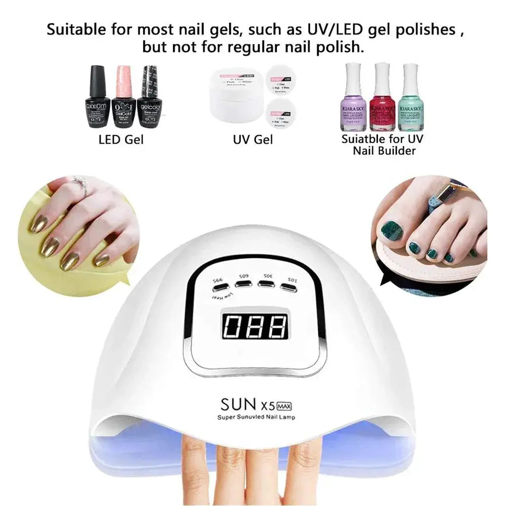 LINMANDA X5 Max UV Gel Nail Lamp 120W Nail Dryer Light