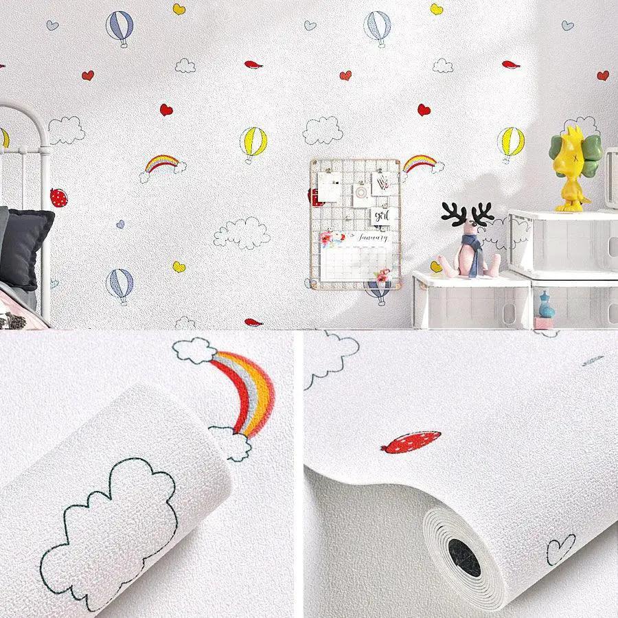 Waterproof Linen Wallpaper for Bathrooms — giraffe