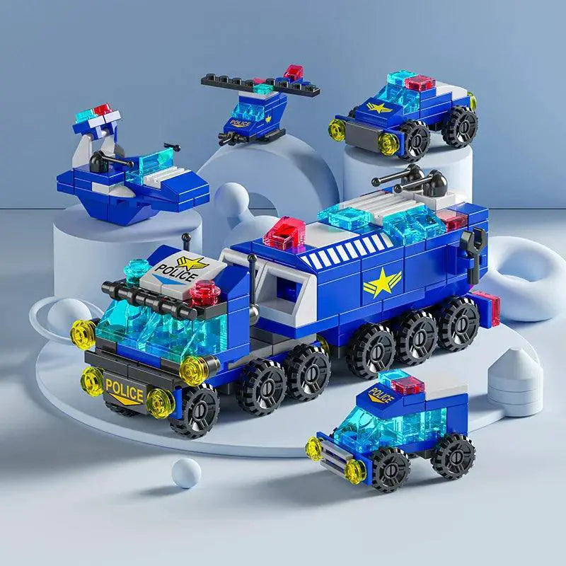 City Vehicles Building Blocks Set 6 In 1 For Creative Kids