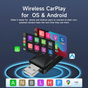 2 In 1 Wireless CarPlay Adapter For Apple And Android Auto Plug And Play Boost
