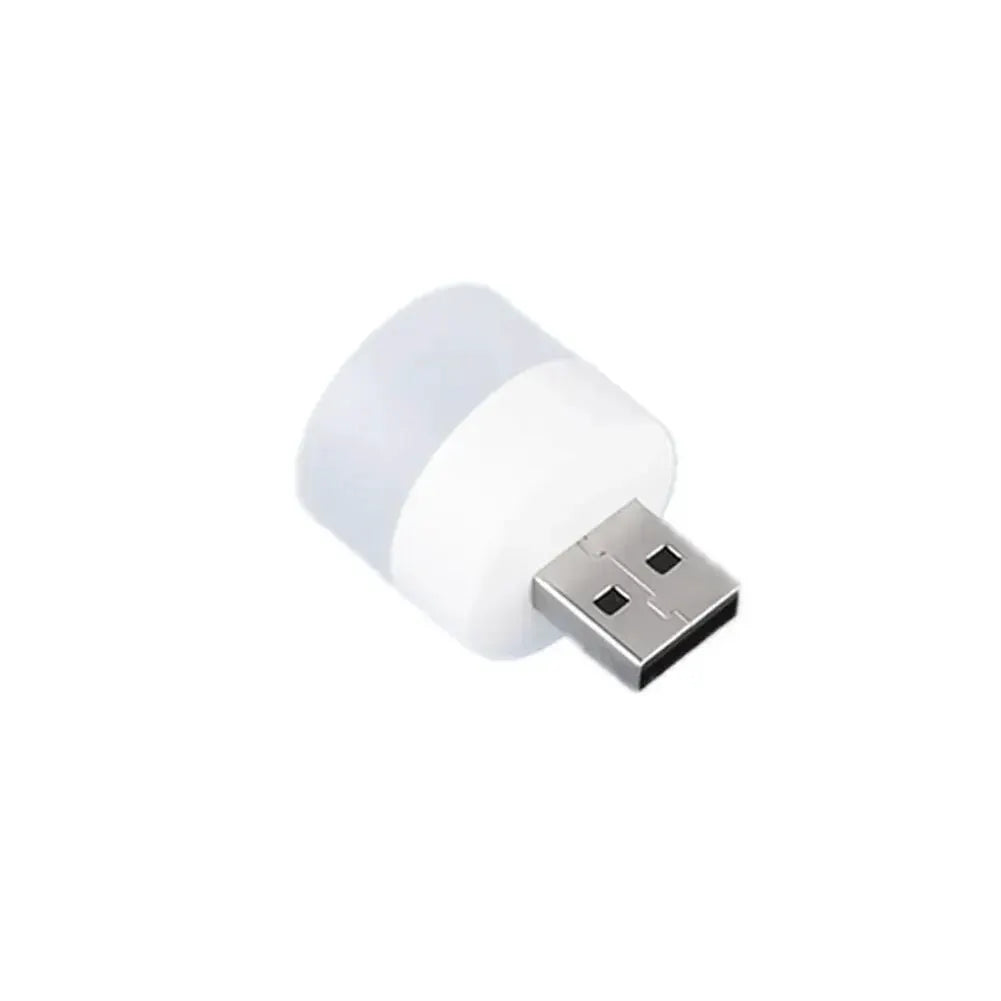 USB Night Light Mini LED Plug Lamp Power Bank Reading