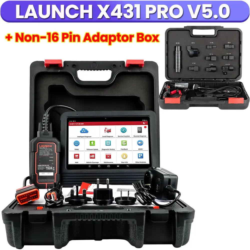 LAUNCH X431 PRO V5.0 Car Diagnostic 8"inch Auto OBD2 Scanner CANFD/DOIP SGW All System 37 Reset ECU Coding Bi-Directional PRO TT