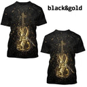 New Women Men Funny Violin Printed T Shirt Musical Instruments
