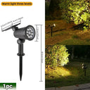 Rgb Solar Led Spotlights Waterproof Kit