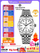 San Martin 37.5mm 40mm Classic Simple Dial Men Diver Watch Miyota 9015 Luxury Automatic Mechanical Watch Waterproof 200m SN0148