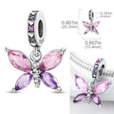 Charm Bead Sterling Silver Pink