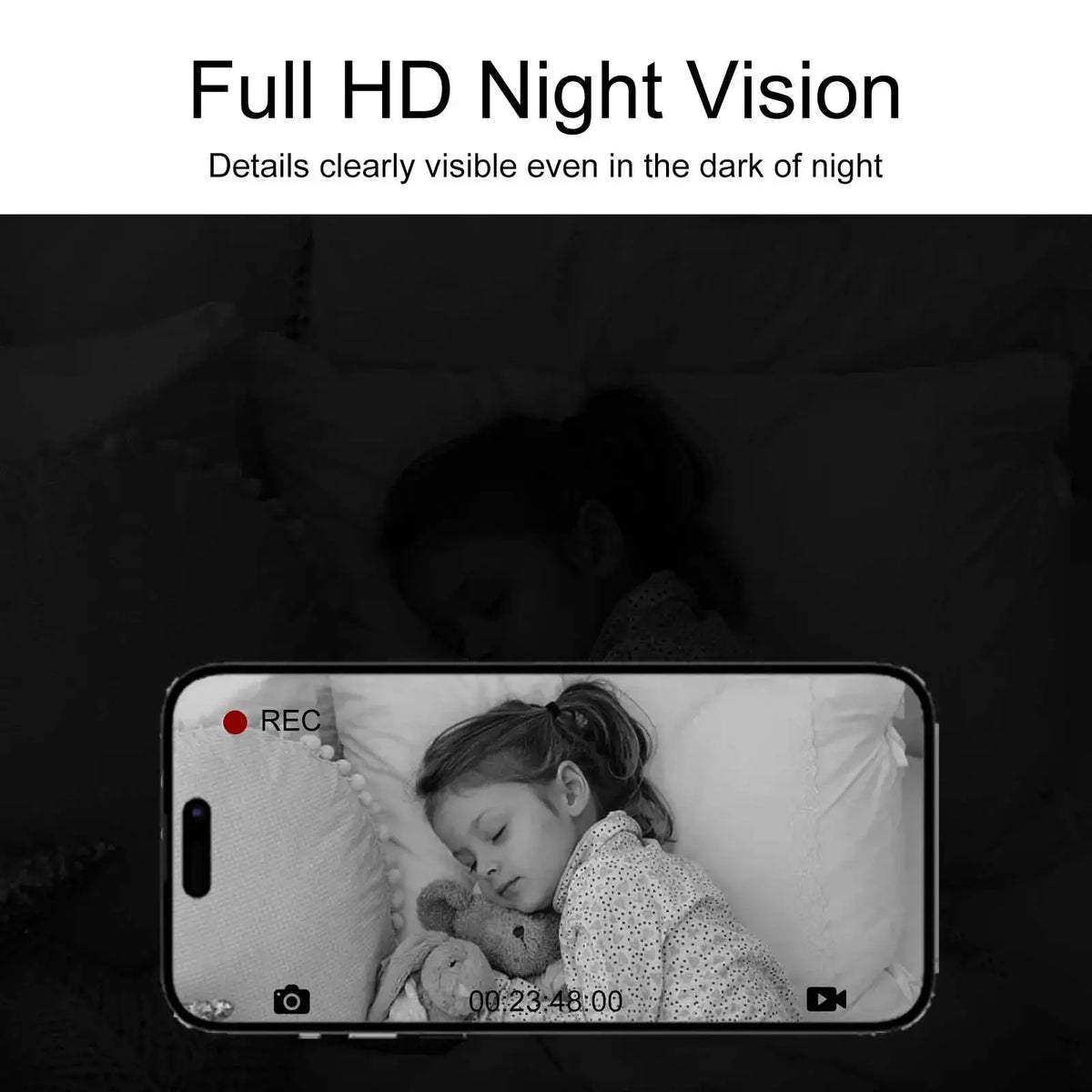 4K Smart Clock Camera with WiFi, Motion Detection, Night Vision, Remote Viewing, SD Card Storage – Home Security & Baby Monitor