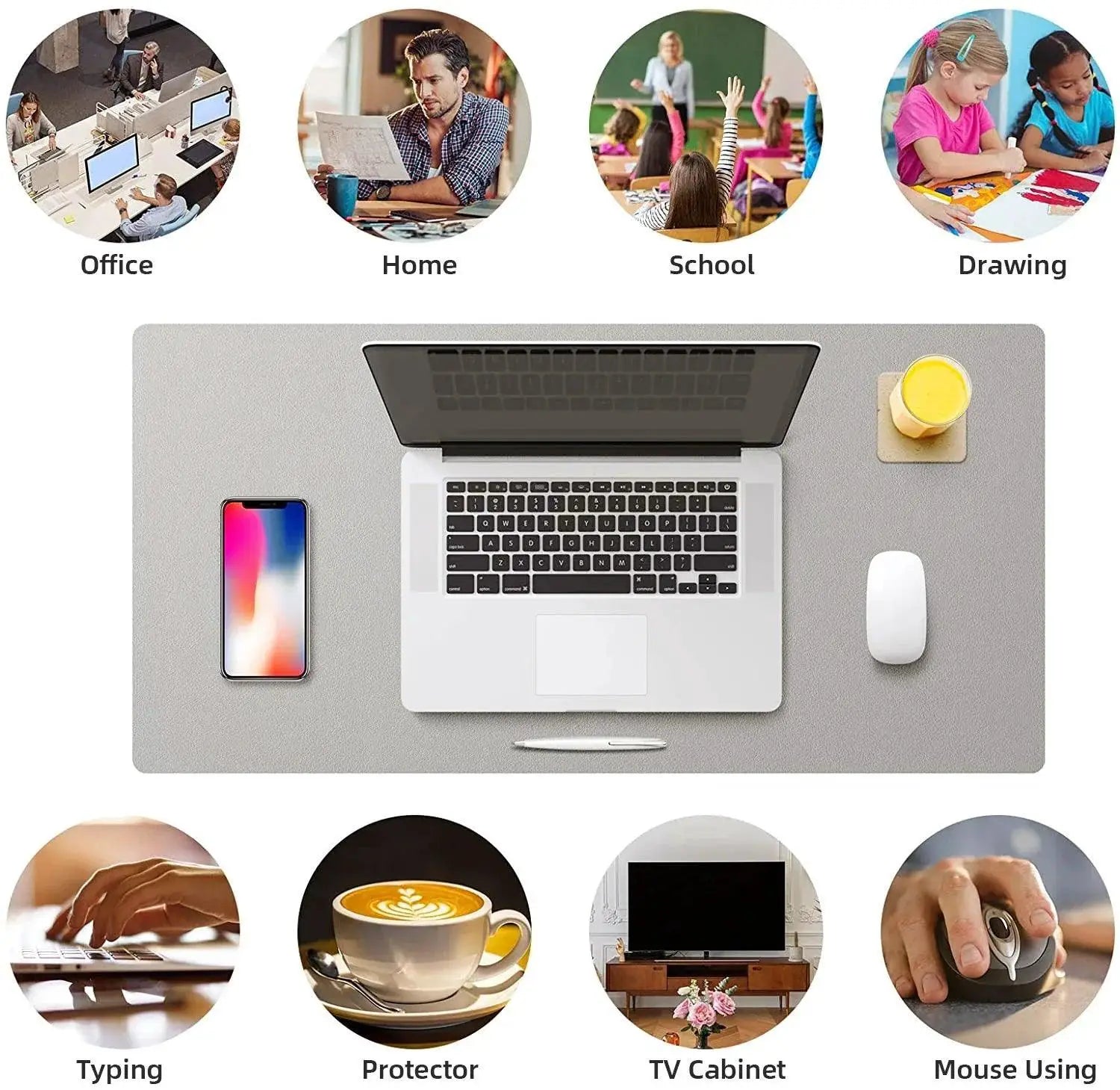 Desk Protector Mat Ultimate PU Leather Gaming Mouse Pad