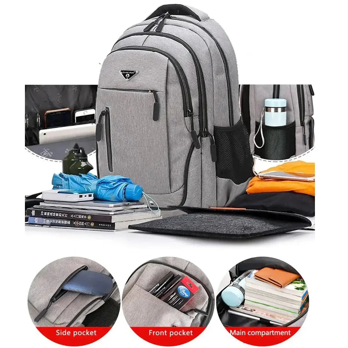 Large Capacity Laptop Backpack For Men 15.6 Inch Oxford