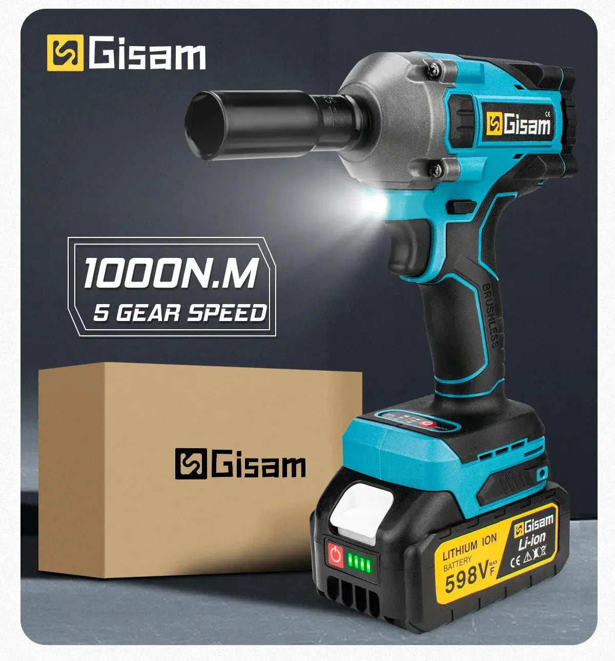Powerful Cordless Impact Wrench for DIY — product view 14