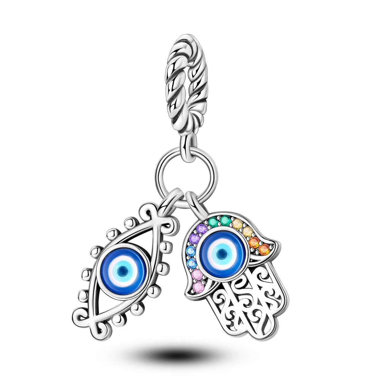 Silver Plated Charm Beads Bracelet
