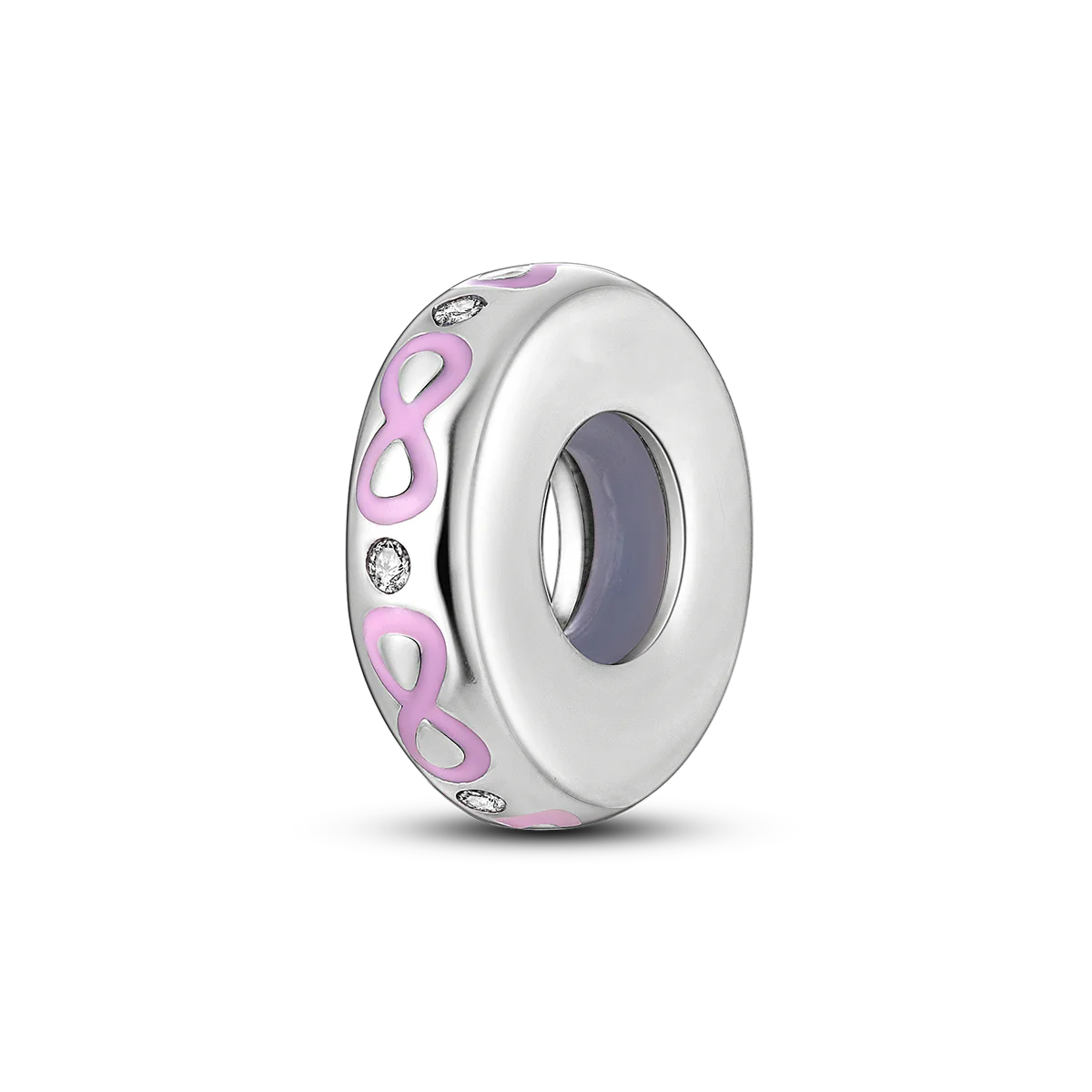 Silicone Spacer Beads Silver Plated