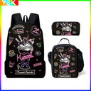 Sanrio Kuromi Backpack Pencil Bag School Bag Set for Kids