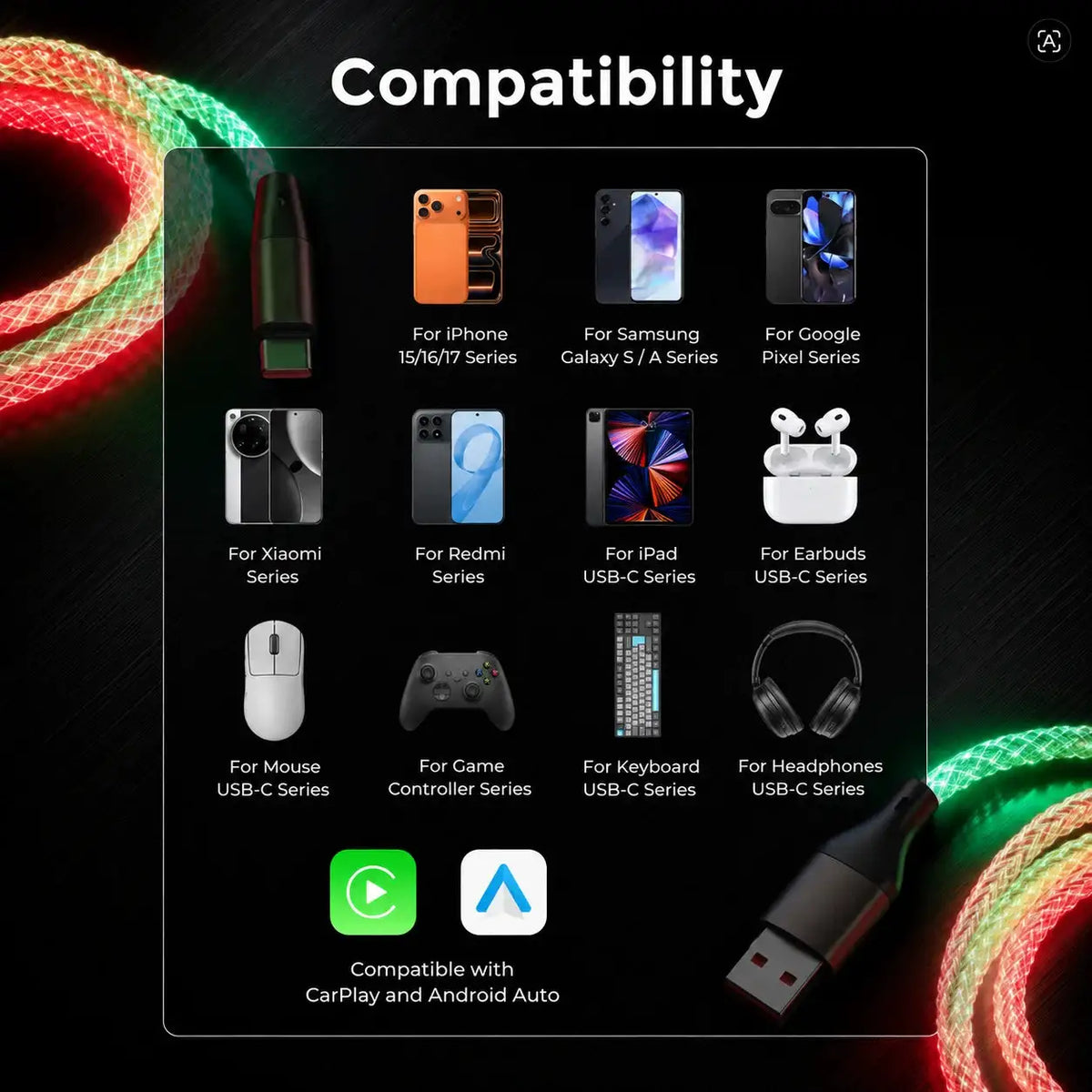 Led Metal Cable PD Fast Charge — product view 6