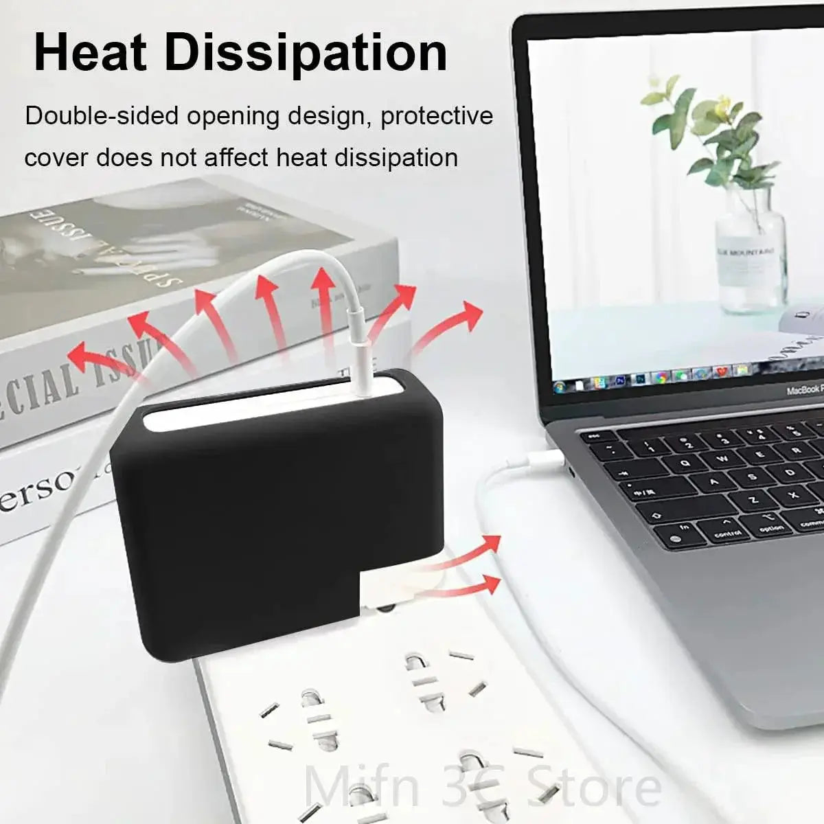 MacBook Pro Power Supply Case Durable Silicone Protection