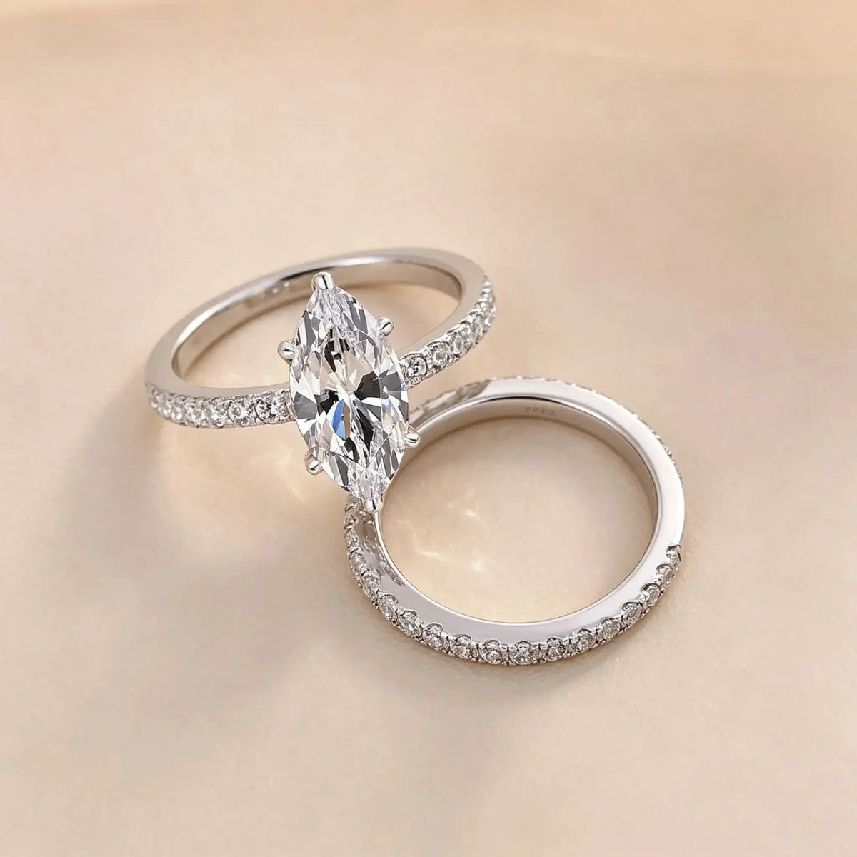 Moissanite Ring in Sterling Silver Horse — product view 5