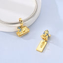 Sparkling Gold Plated Camera Charm