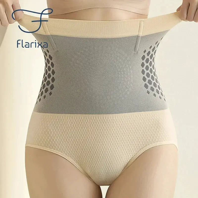 Flarixa Seamless Panties Women High Waist Tummy Control