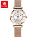 OLEVS Women Mesh Link Stainless Watch
