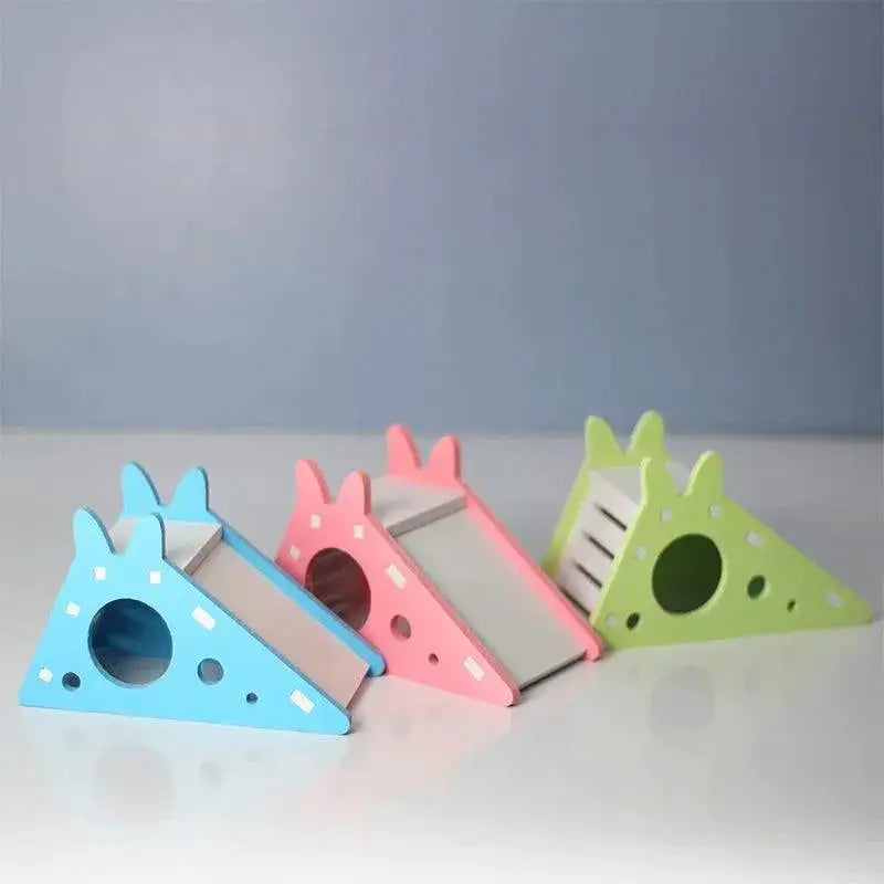 Small Pet House With Slide For Birds Hamsters Guinea Pigs