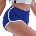 Acrylic High-Waisted Yoga Workout Shorts Anti-Walking Tech