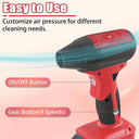 Portable 4-Speed Jet Blower for Makita Dewalt Milwaukee Bosch