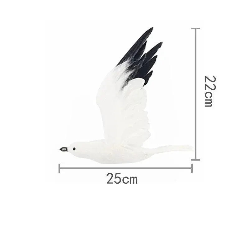 1Pc Simulated Feather Seagulls Bird Figurines For Home Decor