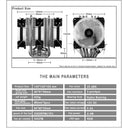IWONGOU Hurricane Air Cooler CPU for Gaming and Workstations