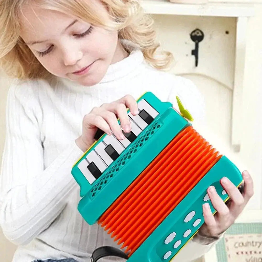 Kids Mini Accordion Toy With 10 Keys And 8 Bass Music
