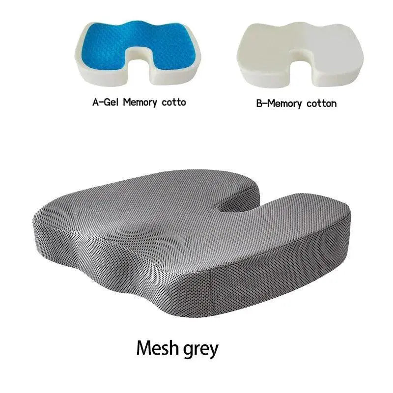 Gel Memory Foam U Shaped Tailbone Seat Cushion Pain Relief