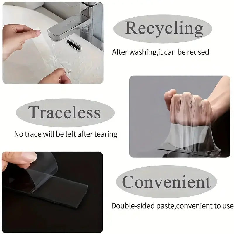 Transparent Nano Tape Reusable Double Sided Adhesive