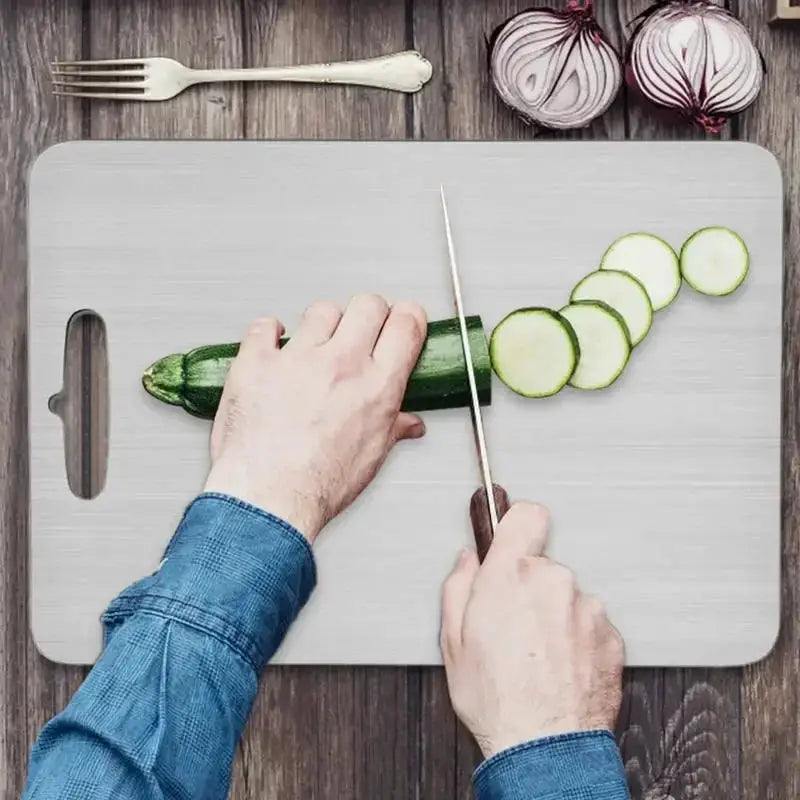 Titanium Cutting Board Double Sided 304 Stainless Steel