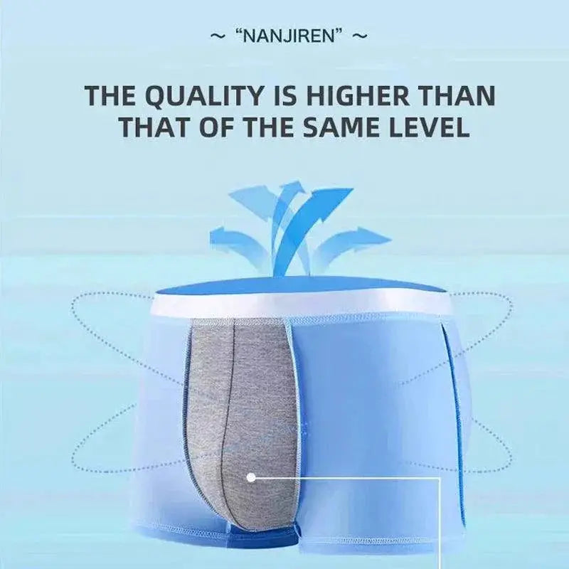 Graphene Infused Ice Silk Boxer Shorts Breathable Underwear