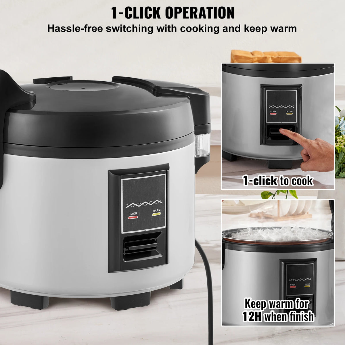 SucceBuy Commercial Rice Cooker Cup Rice Cooker L with Nonstick — product view 6