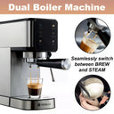 Espresso Machine With Dual Boiler, LCD Touch Control & Milk Frother