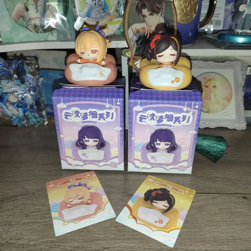 Genshin Impact Chibi Fridge Magnet Blind Box Cute Anime Character Refrigerator Magnet Collectible Home Decor Gift For Game Fans