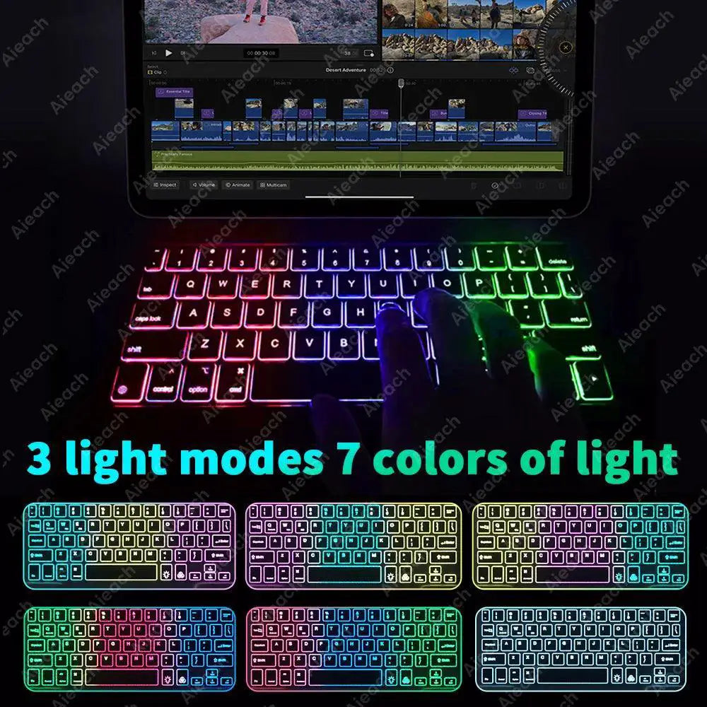 Magic Keyboard Case For iPad Air With Backlit Keyboard