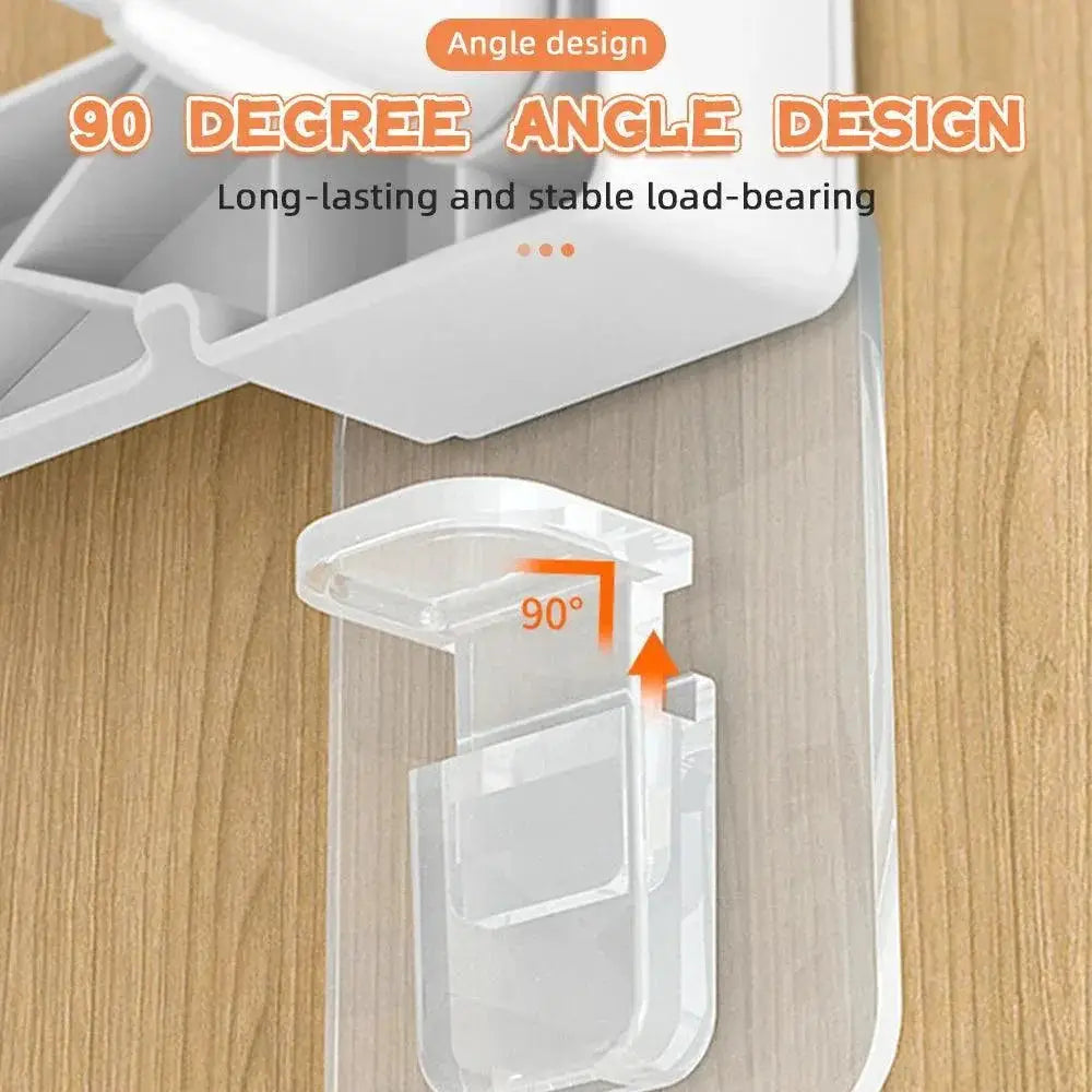 Adhesive Shelf Pegs With Partition Brackets For Closet