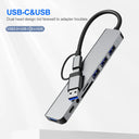 USB C Hub 8 In 2 Type C Splitter USB 3.0 Hub Adapter
